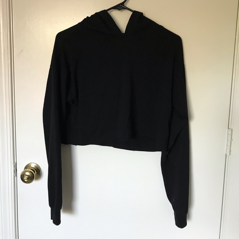 Cropped Black Hoodie